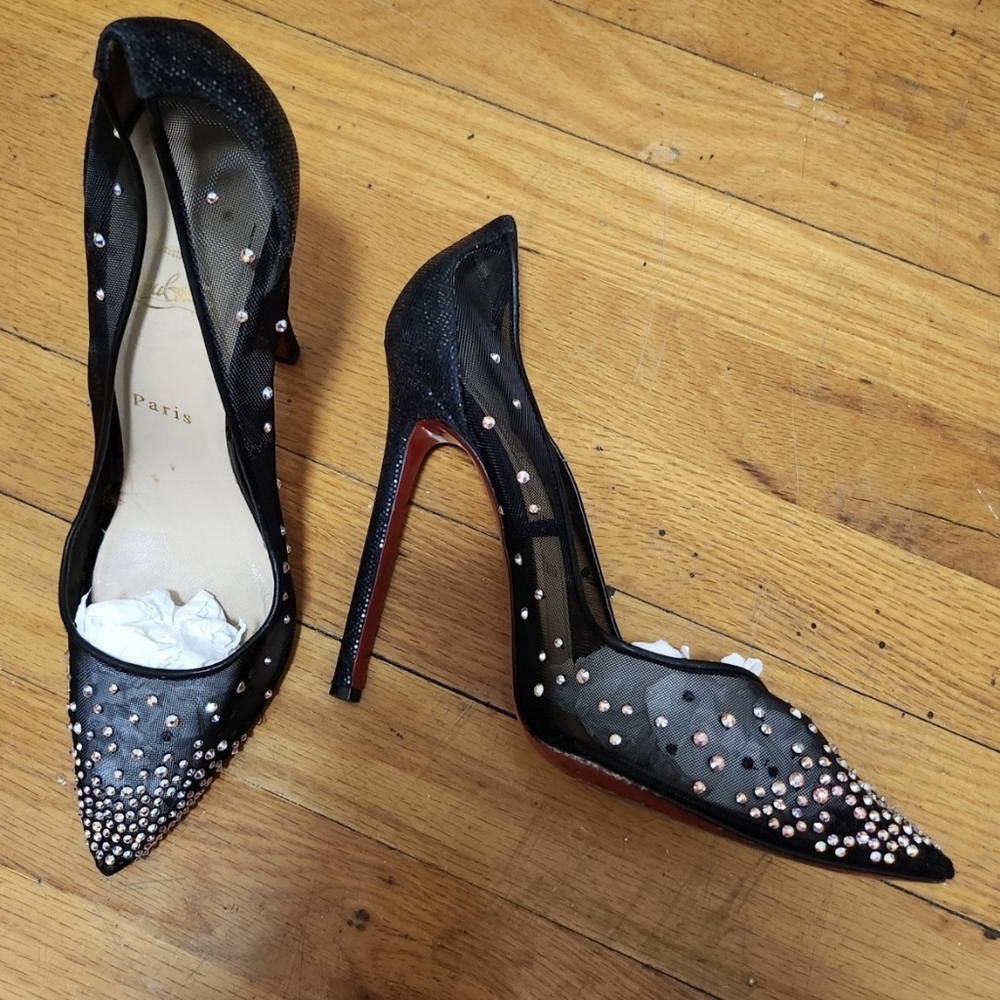 Sold Authentic Christian louboutin crystal heels